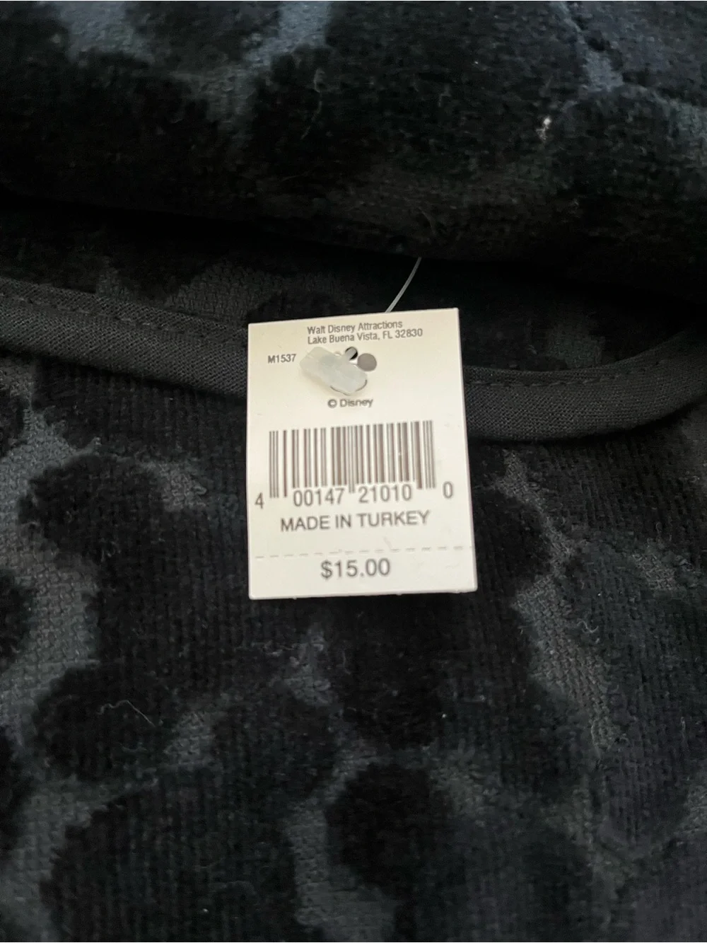 Disney’s Hidden Mickey Black Patterned Towel Set